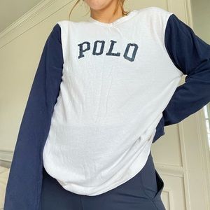 Vintage Polo Ralph Lauren Distressed Baseball Tee